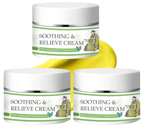 Plant Soothing Cream, Cooling Comfort Cream, Natural Repair, Instant Cooling Gel, Soothing & Protect Irritated Skin, Hydrating Moisturizing, Gentle Care for Sensitive Body, for All Over Body (3pcs)