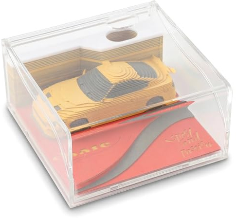 3D-Kalender 2026, Auto-Abreißkalender und Notizblock – Wochenplaner mit Renndesign für den Schreibtisch, kreative Souvenir-Idee..