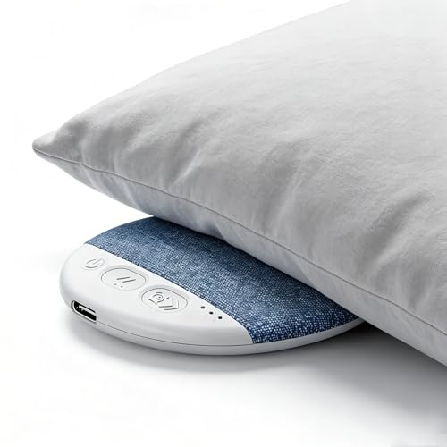 BRTNUP Pillow Speaker For Sleeping,Bluetooth Bone Conduction,Built-in Natural White Noise Library & Sleep Timers, Wireless Sleep Aid for Adults, Perfect for Bedside, Travel & Tinnitus (A)