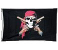 Flagge Pirat mit Pistolen - 90 x 150 cm