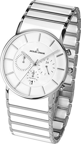 JACQUES LEMANS Herren-Armbanduhr York Analog Quarz Keramik 1-1815B