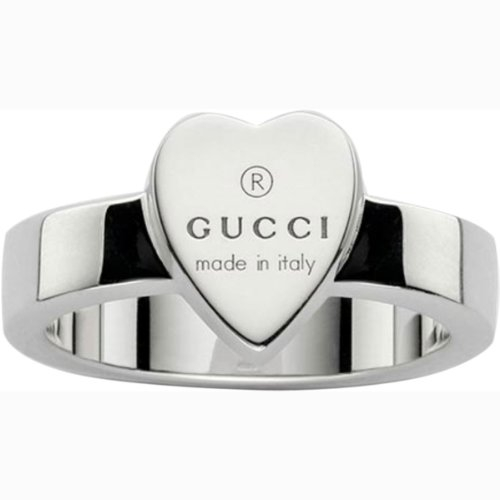 Gucci Damen-Ring mit graviertem Herz Sterlingsilber Gr.53 YBC22386700153
