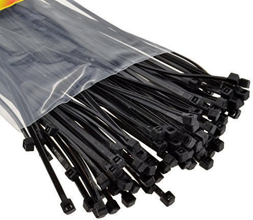 Noir câble Attaches Serre-câble/Collier de Serrage 200 mm x 2,5 mm Nylon 66 UL certifié [100 Paquet de] [200mm x 2,5mm]