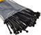 kenable Black Cable Ties 200mm x 2.5mm Nylon 66 UL Approved [100 Pack]