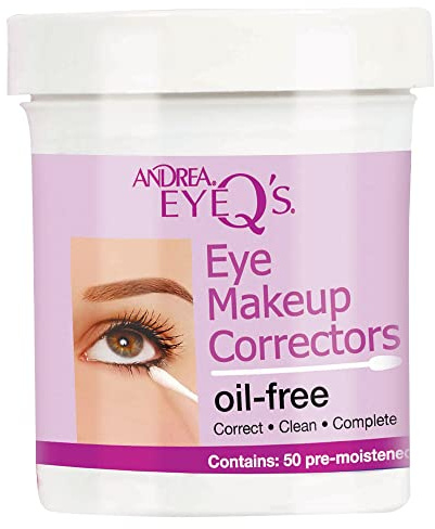 Andrea Eyeq's Oil-free Eye Make-up Correctors Pre-moistened Swabs, (Pack of 6) 300 Count