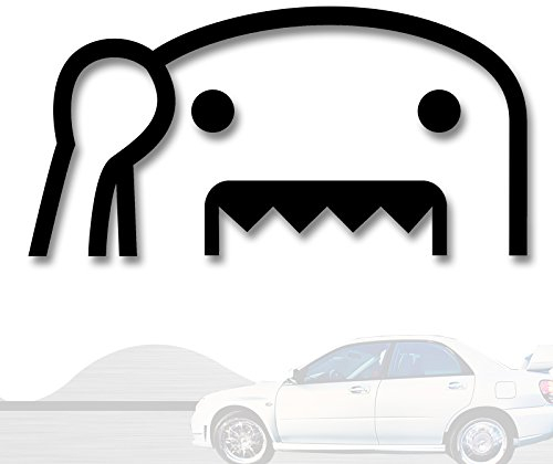easydruck24de Aufkleber DOMO-KUN, schwarz, 18x9cm, kfz141, außenklebend für Auto, LKW, Motorrad, Moped, Mofa, Roller, Fahrzeuge, UV- und witterungsbeständig, für Waschanlagen geeignet