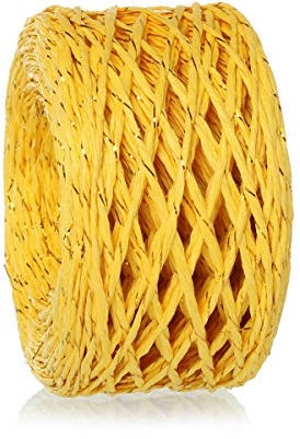 SiAura Material ® - 70m Rolle Papierschnur Geschenkpapier 2mm gelb