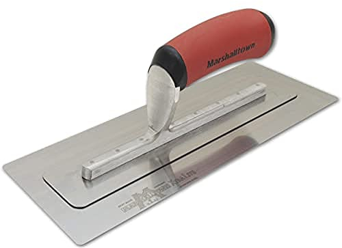 Truelle de lissage Marshalltown PermaFlex à lame très flexible, truelle légère en acier inoxydable, idéale pour les plaquistes et les plâtriers, dimensions de la truelle : 305x127 mm