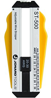 Jonard Tools ST-500 ABS - Pelacables de precisión ajustable, 20-30 AWG, 3-57/64, largo x 1-19/32 de altura, grosor