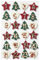 Mini-Holzzahlen-Set 1-24 sort. ca. 30 mm, Filz, rot-grün-creme, Advent, Adventskalender