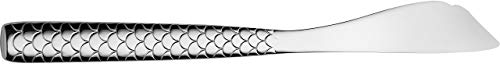 Alessi Colombina Fish - Cuchillo para Servir Pescado en Acero Inoxidable 18/10 Pulido con Espejo, Plateado