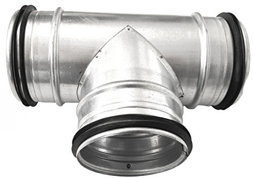 Intelmann T-Stück Ø 125 für Wickelfalzrohr Abzweigstück (80 100 125 150 160 200)