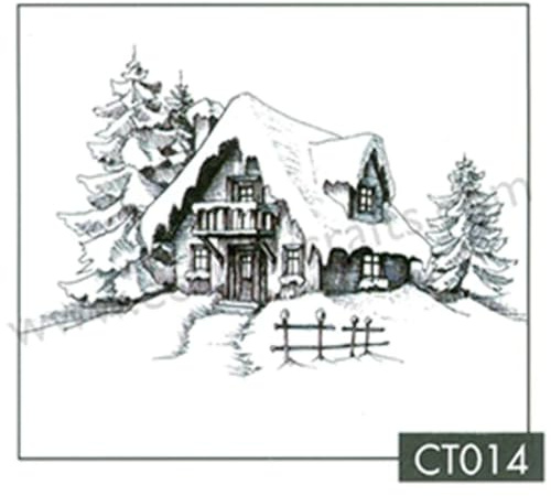 Clear Stamps - Christmas time - Snowy house