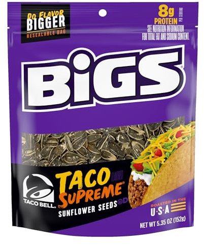 BIGS Taco Bell Taco Supreme - Semillas de girasol (152 ml, 12 unidades)