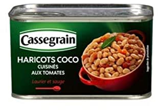 Cassegrain Haricots Coco Cuisinés aux Tomates, Laurier et Sauge, 435g