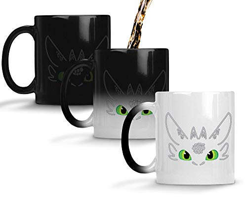 SmartyPants Green Eyed Blue Eyed Dragon Kids/Child's Printed Ceramic Mug Coffee Cup (Green Eyed Dragon Prime)