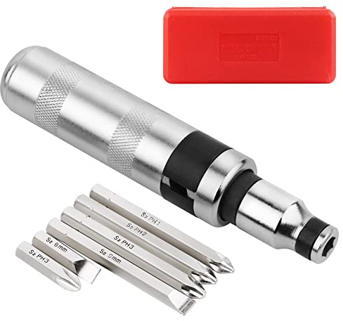 MAXPOWER Destornilladores Impacto 8pcs Juego de Destornilladores Impacto Fuerte de Cabeza Lote de Acero al Cromo-vanadio Ranuras kit Herramientas de Reparación Precisión