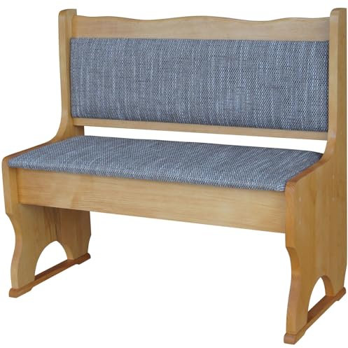 k koma Holz Bank POLSTERUNG Holz NEU Alder MASSIVHOLZ - GRAU DUNKEL (85)