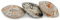 Lot de 3 galets d'argile naturelle
