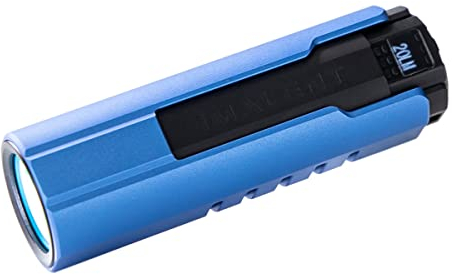 IMALENT LD70 Brightest EDC Flashlight, High Performance 4000 lumens Mini Torch -Use CREE XHP70.2 LED, Best LED Torch with OLED Display for Inspection and Home Checking (Blue)