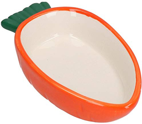 4pk Small Animals Pet Carrot Shaped Bowls For Nibbles Food 5.3