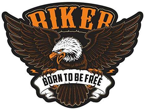 Spaß Kostet Aufkleber Biker Born to be Free (Wetterfest)