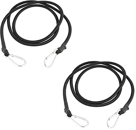 DARENYI 2 Stück Spanngummi mit Karabiner, 2m Gummi Spanngurte Expander Gummiseile mit Karabinerhaken Gepäckspanner mit Haken Spanngummi für Car Caravan Trunks Camping Wohnmobile