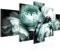 Runa Art Tableau mural Roses De Fleurs 5 parties Impression sur Toile Intissee Decotation Salon Ancien Noir coloré 039152b