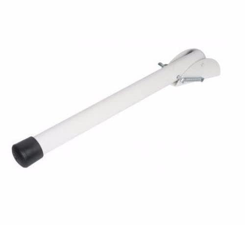 White Spring Door Stop - 210mm / 8.3 inch - Metal Driveway Gate Stopper Garage/Door Holder.