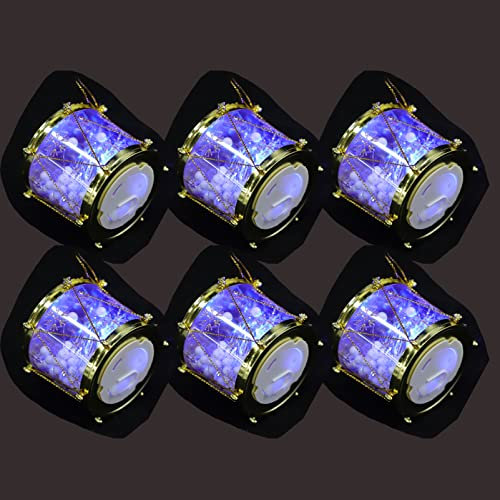 Beaupretty 6st Dekorative Lichter Geschenke Für Weihnachtsfeiern Gefälligkeiten Für Weihnachtsfeiern Weihnachtsschmuck Zum Aufhängen Weihnachtsbaum-anhänger Weihnachtskugeln Plastik Trommel