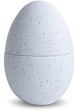 Cooee Design Bonbonniere aus Keramik in der Farbe White-Shell Handgefertigt, Maße: 10cm x 10cm x 18cm, HI-056-02-WH