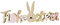 Schriftzug Frohe Ostern mit Hase und Herzen | Aufsteller Osterhase Ostern | 33 cm