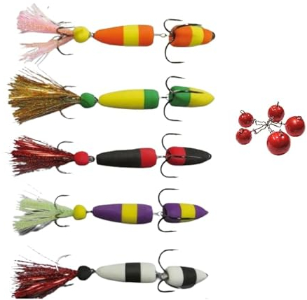 blntackle76 Set 5 Stück Mandalas von Behr inklusive Cheburashka/Vorschaltgewichte Set von Jenzi top für Zander und Hecht die Geheimwaffe