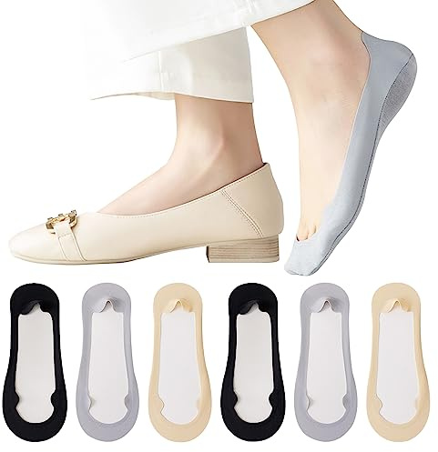 6 Paires Chaussettes Femmes Hommes Protège-Pied Invisible 36-39 40-43 44-47