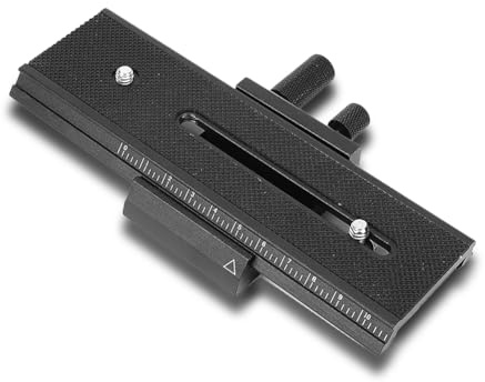 Joyzan Macro Focusing Rail Slider, 2 Way Shot Focus Mount Camera Flash Support Bracket Holder Photography Closeup Shooting Plate 1/4 Quick Screw Release Precision Scale Mirrorless Position DSLR