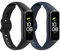 MoKo 2 Pack Correas Compatible con Samsung Galaxy Fit 2, Pulsera Deportiva de Repuesto de TPE Suave para Mujer Hombre, Negro/Azul Oscuro