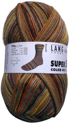 Lang Yarns Super Soxx 100g 4-fädig Capital Cities 2 901.0383 - Brussels