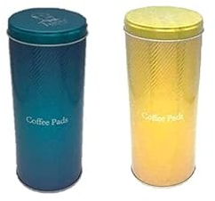 Premium Paddose für 18 Kaffeepads, Dose, Pad, 2er Pack