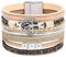 Aucuu Bracelet en Cuir pour Femmes, Bracelets en Cuir Inspirative pour Femme, Adolescentes Soleil inspirant Arbre de la Vie Bracelets, Multicouche Gravé Citations Inspirantes Bracelet Tressé Femmes