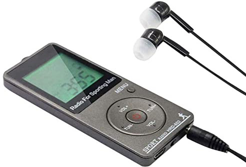 JNJOOD Radio portátil AM FM Radio personal con auriculares Radio con batería recargable Pantalla Digital Radio estéreo