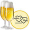 LALALO Leonardo Hochzeit Bierglas Geschenk-Set (2 St.) graviert, Biertulpe/Pilstulpe mit Gravur personalisiert als Hochzeitsgeschenk, Hochzeitstag, Standesamt (Herzverschmelzung)