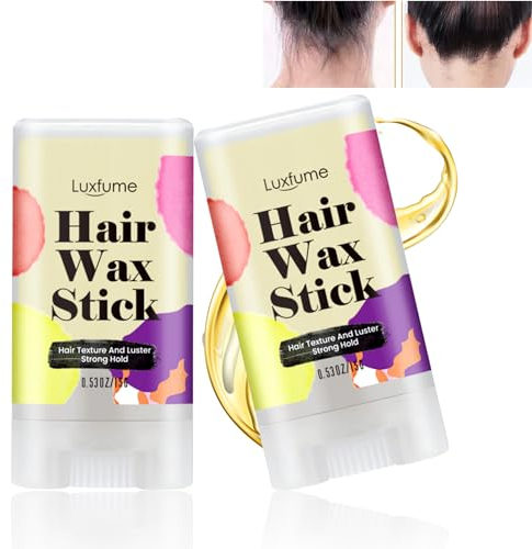 AFEION 2 Pcs Hair Wax Stick, Wax Stick For Hair,Haarwachs Stick, Haarwachs Stick Styling-Pomade, Für Lockiges Haar,Kaputtes,Haar Koteletten-Styling