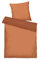 TOM TAILOR Satin-Bettwäsche, 80x80 cm + 155x220 cm, 100% Baumwolle/Satin, mit Doppelnaht am Kissen, Wendemotiv und farbigem Markenreißverschluss, TWO-TONE SOLID COLORS Orange (Warm Coral)