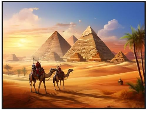 Diamond Painting Ägypten 30x50 cm Malen Nach Zahlen Erwachsene Diamant Painting Bilder, Full Runde Steine Diamond Painting Kinder, DIY Diamond Painting Set Crystal Art Stickerei für Wand Dekor Y/616