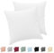 Twinzen® Kissenbezug 30x30 (2er-Set) - 100% Jersey Baumwolle 150 GSM Kissenbezüge - Weiß - Für Kissenbezüge 30x30 cm - Kissenhülle - Kissenbezug mit Reißverschluss - Oeko-Tex Zertifiziert