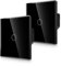 CNBINGO 2-Way Touch Light Switch - Black Wall Switch with Glass Panel and Status LED Backlight - No Neutral Wire Required - Only Pair with This 2-Way Switch Series - 1 Gang - 2 Pack
