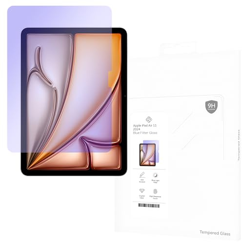 Cazy Blaufilter Displayschutzfolie geeignet für iPad Air 11 inch (M4 2026 / M3 2025 / M2 2024) - Anti-Blaulicht Displayschutzfolie
