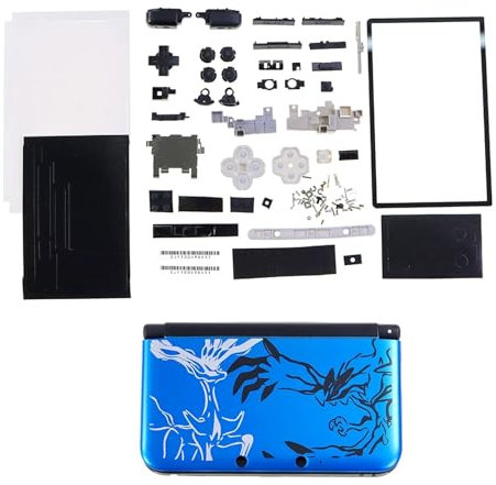 Haoyull Full Housing Schutzhülle mit Knopf Ersatz Kit Tragbar Geeignet für 3DS XL Videospielkonsolen Unisex