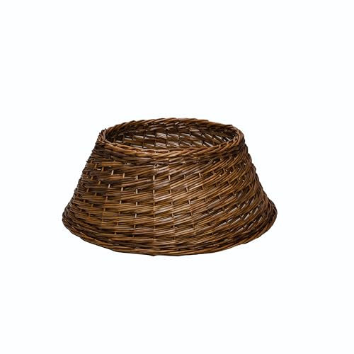 Arthur Cameron Jupe de sapin de Noël en osier distillé à la main – La grande jupe de sapin de Noël rustique parfaite pour s'adapter à la fois aux décorations traditionnelles et modernes