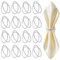 16 Stück Serviettenringe Silber, Servietten Ringe Doppelspiralkreis-Design, Metall Serviettenschnallen, Elegante Schlichtheit Napkin Rings für Partys, Hochzeiten, Feste